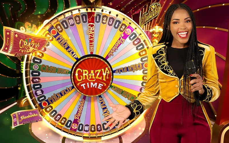 Evolution Gaming Crazy Time Live Wheel Game Show Studio